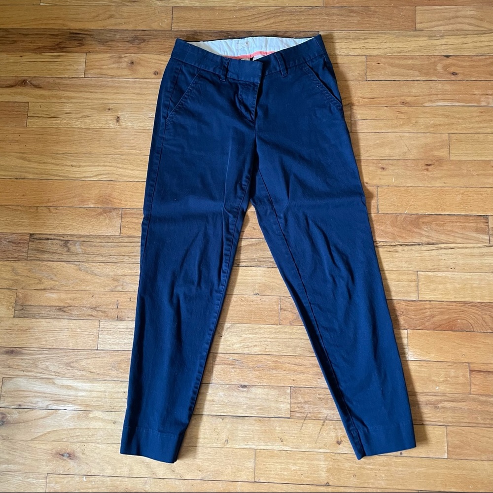 JCrew Linen Cotton Pants Navy 00